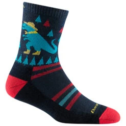 Darn Tough Kid's Ty-Ranger-Saurus Micro Crew Lightweight Cshn - Sports Socks